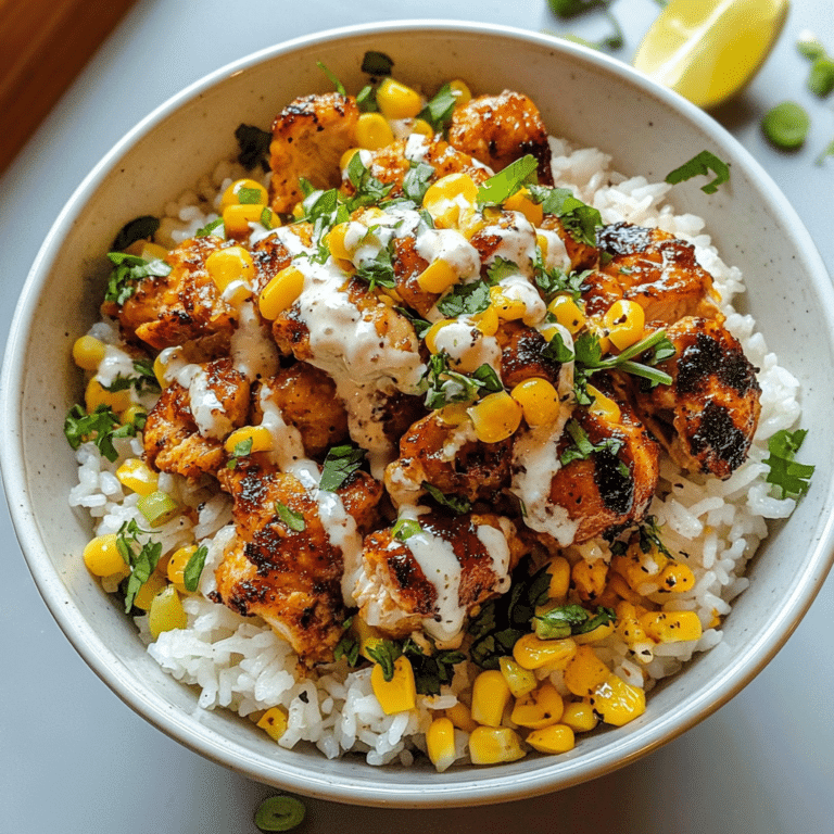 Street Corn Chicken Rice Bowl - Tressvibe